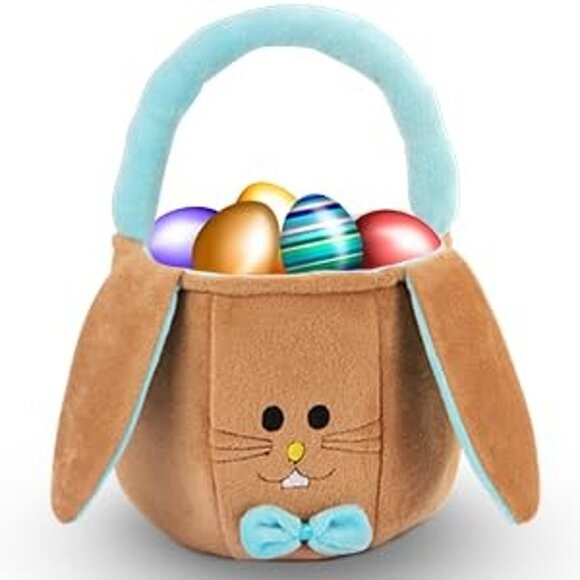NEW Easter Basket for Kids Empty - Bunny Easter Buckets with Rabbit Ears - Picture 1 of 8